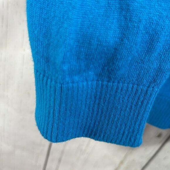 Hollister Mens Aqua Blue V Neck Sweater Coastal Preppy Classic Casual Everyday - Picture 8 of 13